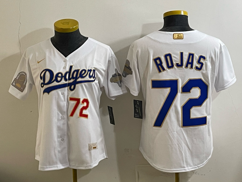 youth Los Angeles Dodgers #72 Rojas white Game 2026 Nike MLB Jersey 0419202